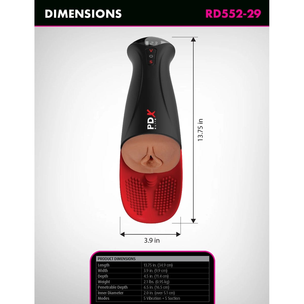 Pipedream - PDX Elite Fuck O Matic Pro Masturbator XL - Brown | Male Suction Masturbator Pipedream - For Me To Love