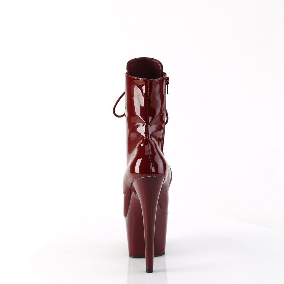 Pleaser - Adore 1020 Burgundy Patent Ankle Boot with 7 inch Platform Heel | UK 2-11 Pleaser - For Me To Love