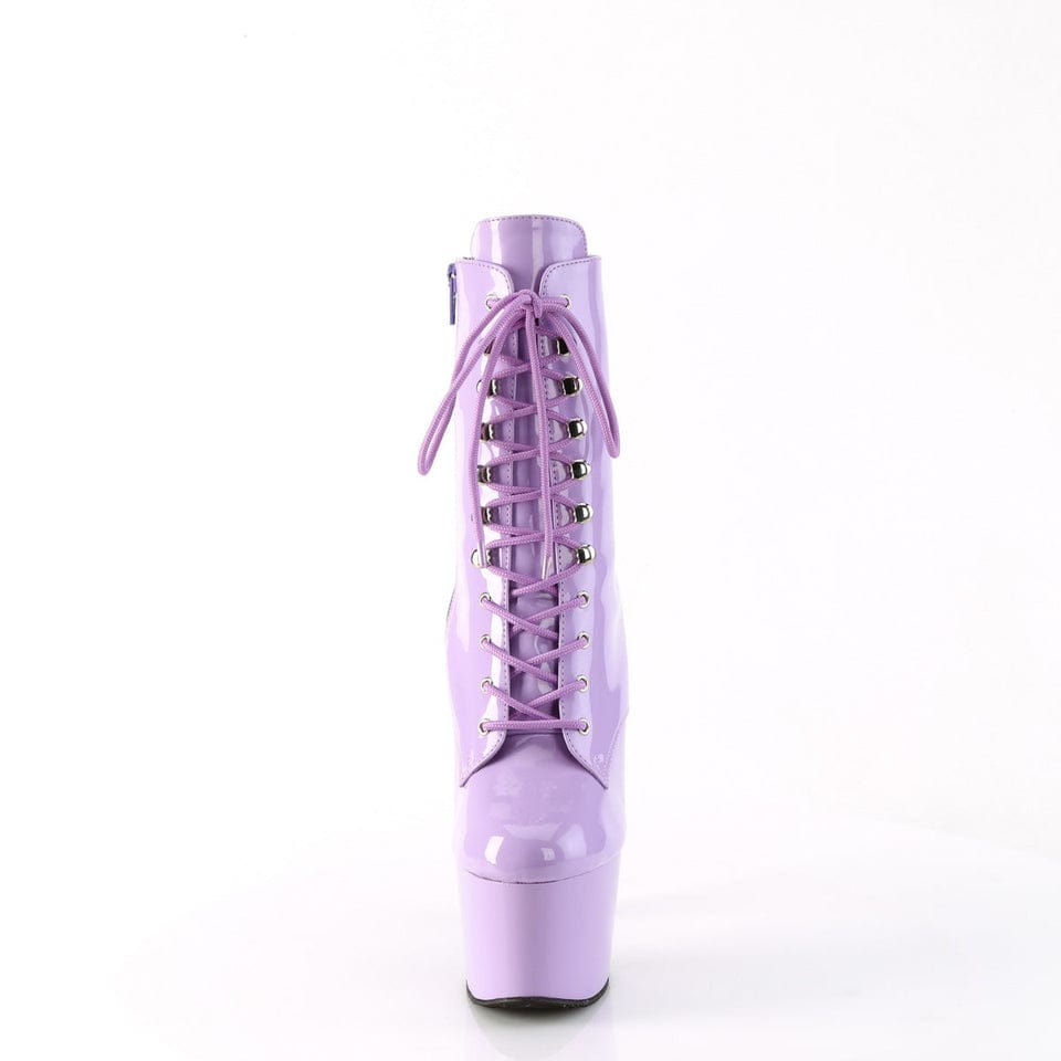 Pleaser - Adore 1020 Purple Patent Ankle Boot with 7 inch Platform Heel | UK 2-11 Pleaser - For Me To Love