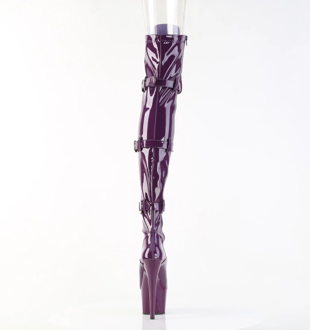 Pleaser - Adore 3028 Purple Patent Over The Knee Boots with 7 inch Heel | UK 2-11 Pleaser - For Me To Love
