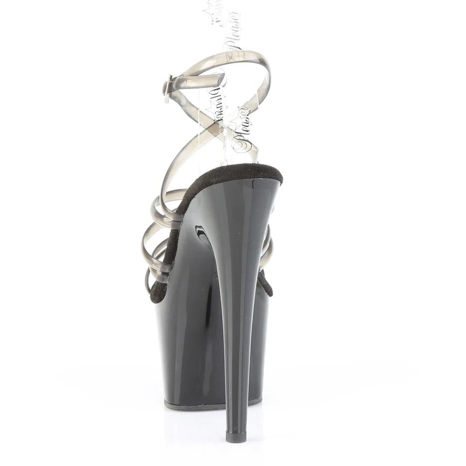 Pleaser - Adore 706 Black Strappy Platform Stilettos with 7 inch Heel | UK 2-9 Pleaser - For Me To Love