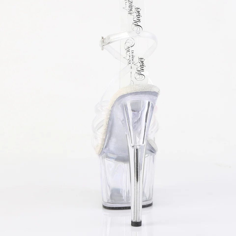 Pleaser - Adore 706 Clear Strappy Platform Stilettos with 7 inch Heel | UK 2-9 Pleaser - For Me To Love