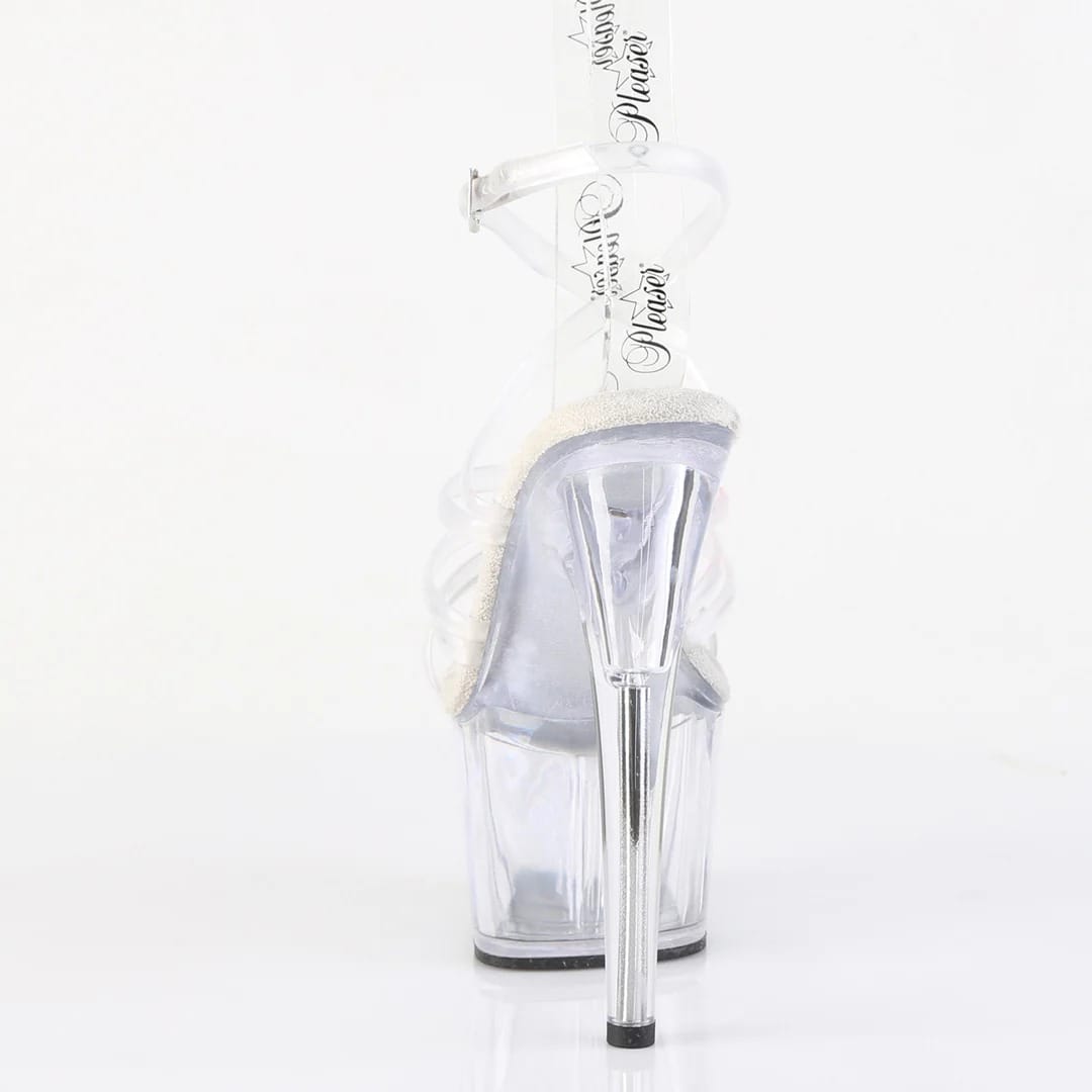 Pleaser - Adore 706 Clear Strappy Platform Stilettos with 7 inch Heel | UK 2-9 Pleaser - For Me To Love