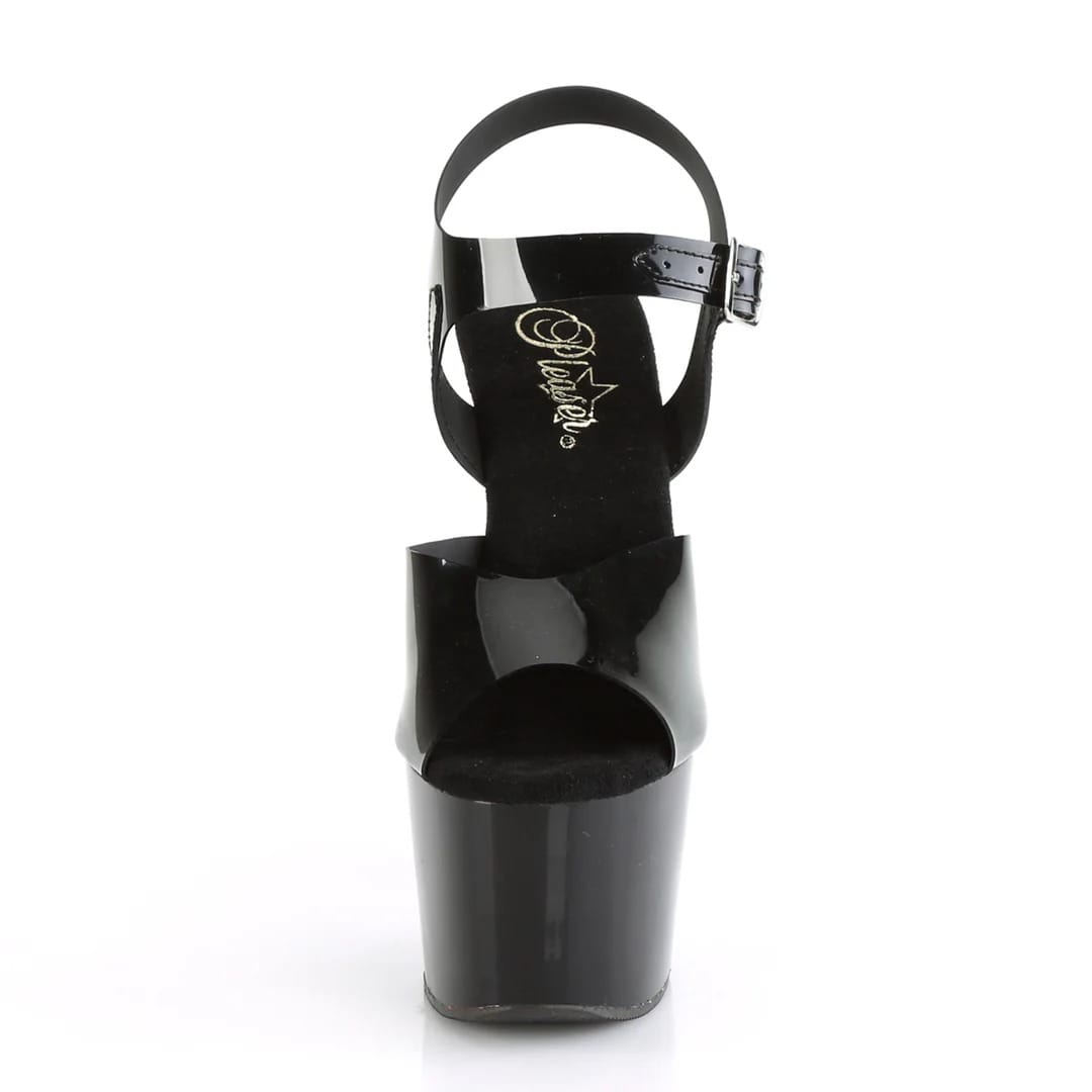 Pleaser - Adore 708N Black Platform Stilettos with 7 inch Heel | UK 2-11 Pleaser - For Me To Love