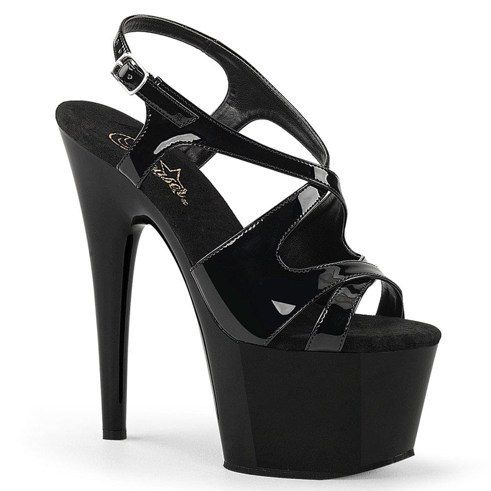 Pleaser - Adore 730 Double Criss Cross Sling Back Platform Stiletto's with 7 inch Heel | UK 2-9 Pleaser - For Me To Love