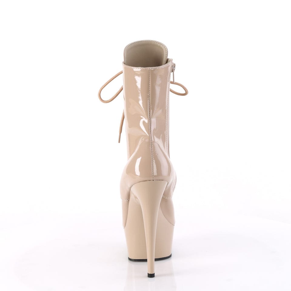 Pleaser - Delight 1020 Beige Patent Ankle Boot with 6 inch Platform Heel | UK 2-11 Pleaser - For Me To Love