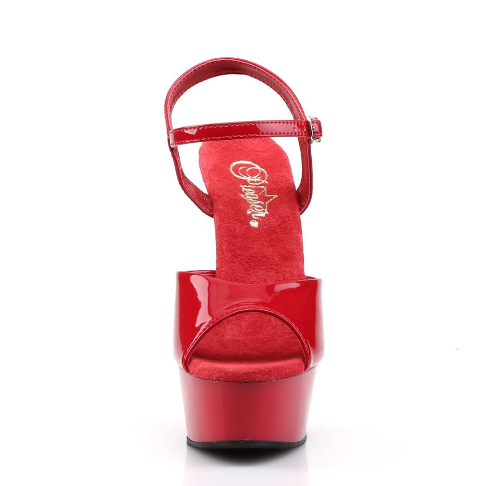 Pleaser - Delight 609 Red Patent Platform Stilettos with 6 inch Heel | UK 2-11 Pleaser - For Me To Love