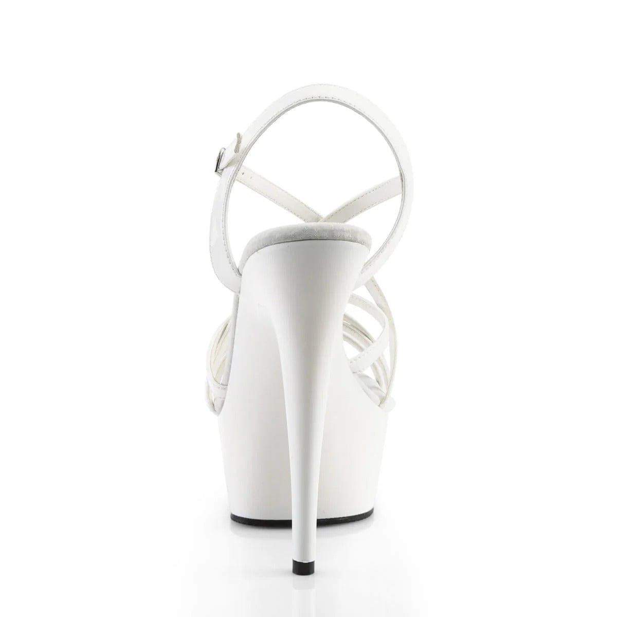 Pleaser - Delight 613 White Patent Strappy Platform Pumps with 6 inch Heel | UK 2-11 Pleaser - For Me To Love