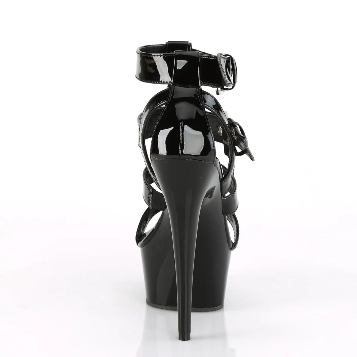 Pleaser - Delight 658 Black Patent Strappy Cage Style Platform Stiletto's with 6 inch Heel | UK 2-11 Pleaser - For Me To Love