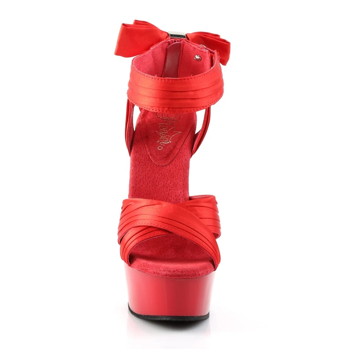 Pleaser - Delight 668 Red Bow Detail Platform Stiletto's with 6 inch Heel | UK 2-11 Pleaser - For Me To Love