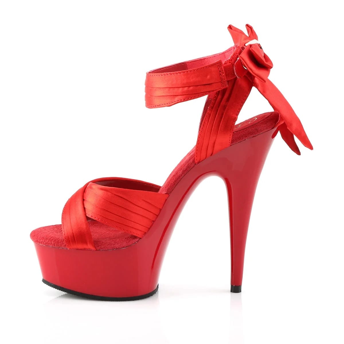Pleaser - Delight 668 Red Bow Detail Platform Stiletto's with 6 inch Heel | UK 2-11 Pleaser - For Me To Love
