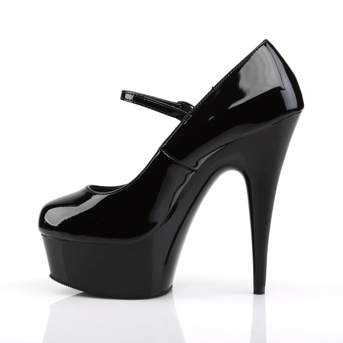 Pleaser - Delight 687 Black Patent Mary Jane Platform Pumps with 6 inch Heel | UK 2-11 Pleaser - For Me To Love