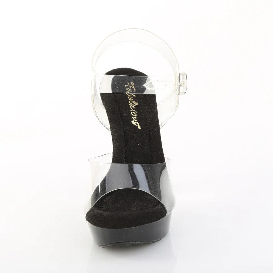 Pleaser Fabulicious - Cocktail 508 Clear/Black Platform Stiletto with 5 inch Heel | UK 2-11 Pleaser - For Me To Love