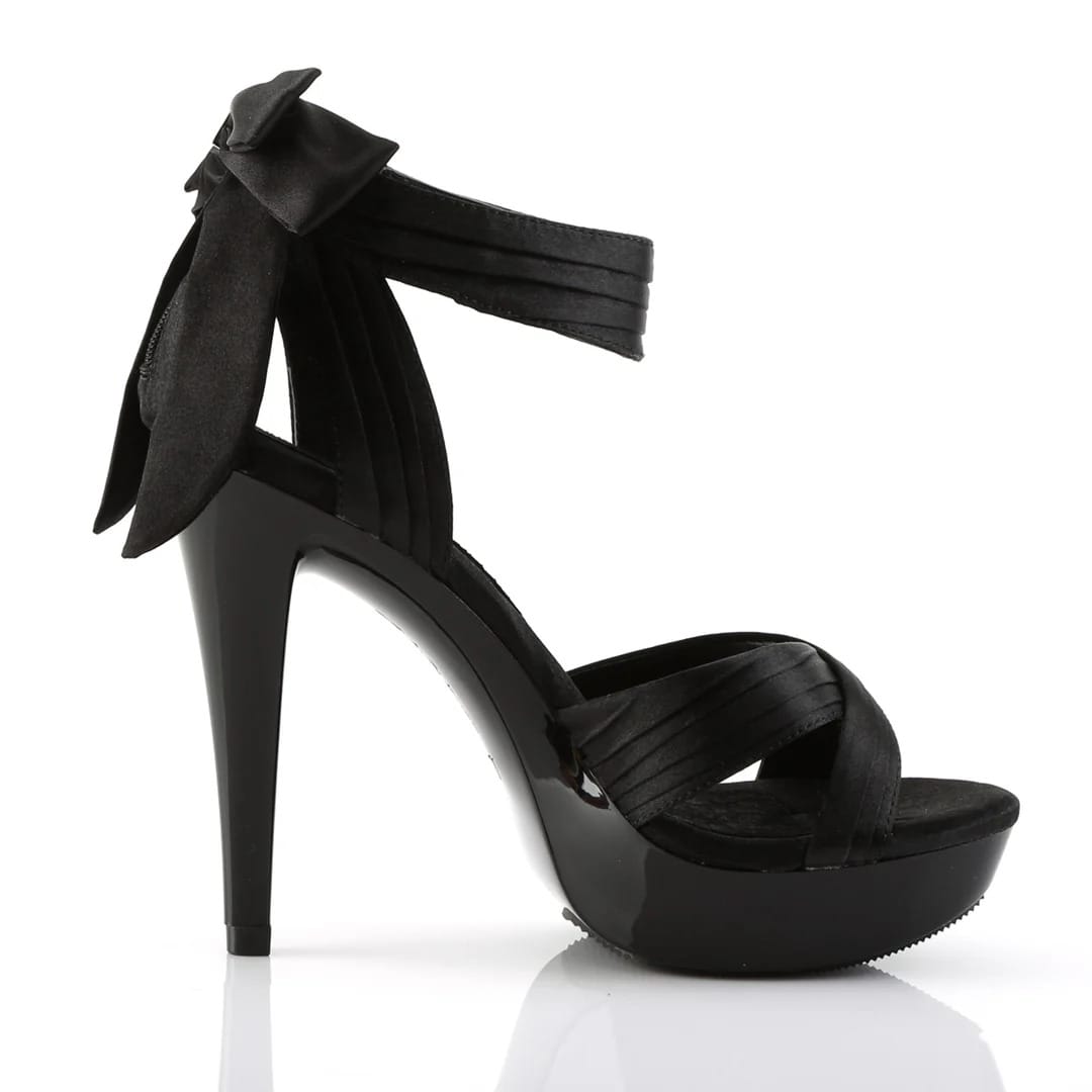 Pleaser - Fabulicious Cocktail 568 Black Platform Heels with Bow Detail | UK 2-11 Pleaser - For Me To Love