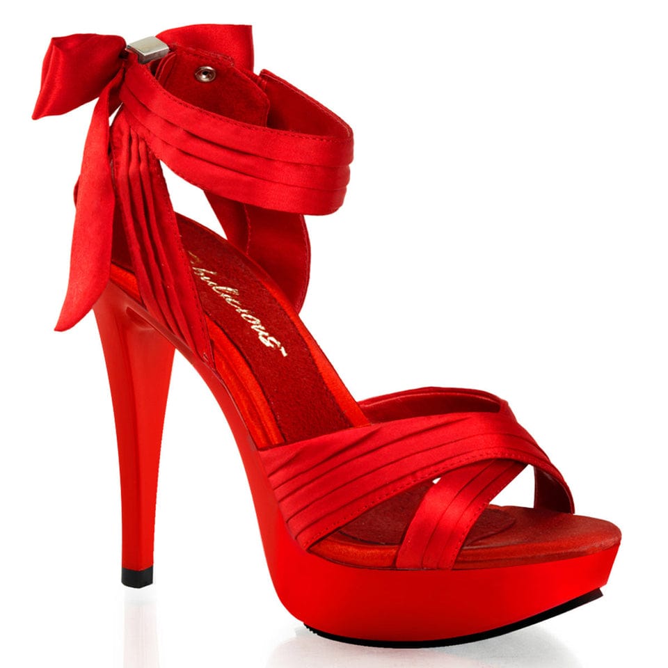 Pleaser - Fabulicious Cocktail 568 Red Platform Heels with Bow Detail | UK 2-11 Pleaser - For Me To Love