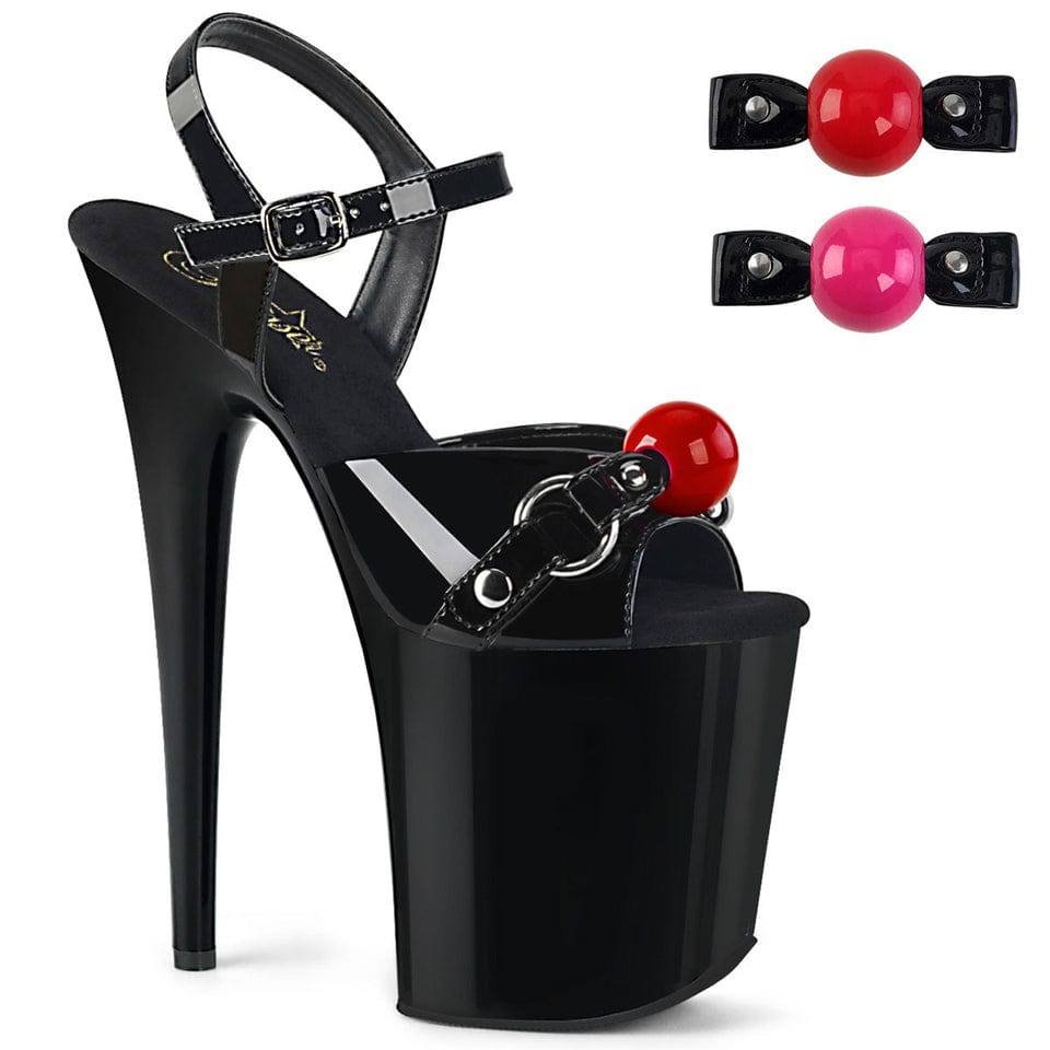 Pleaser - Flamingo 809GB Gag Ball Platform Stiletto's with 8 inch Heel | UK 2-9 Pleaser - For Me To Love