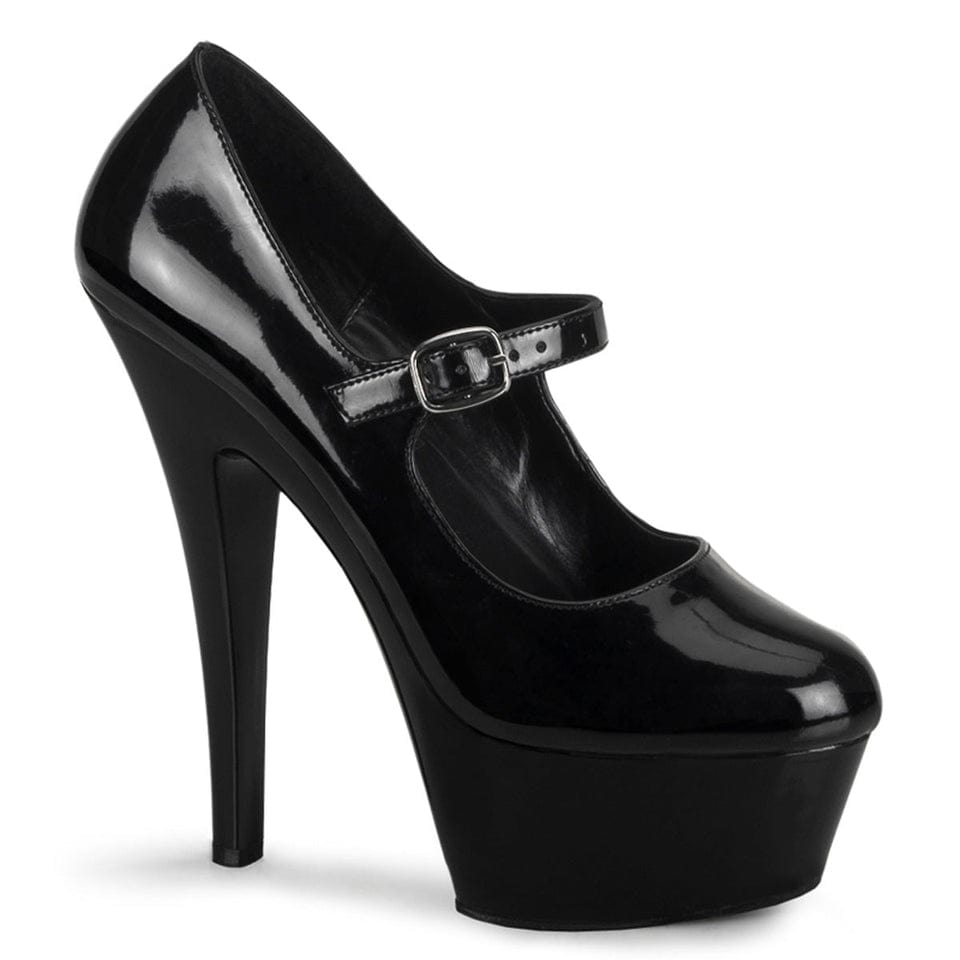 Pleaser - Kiss 280 Black Mary Jane Platform Stiletto's with 6 inch Heel | UK 2-11 Pleaser - For Me To Love
