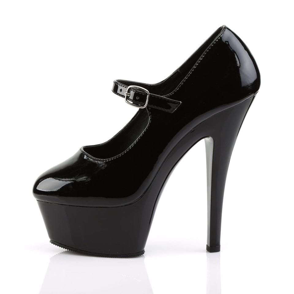 Pleaser - Kiss 280 Black Mary Jane Platform Stiletto's with 6 inch Heel | UK 2-11 Pleaser - For Me To Love