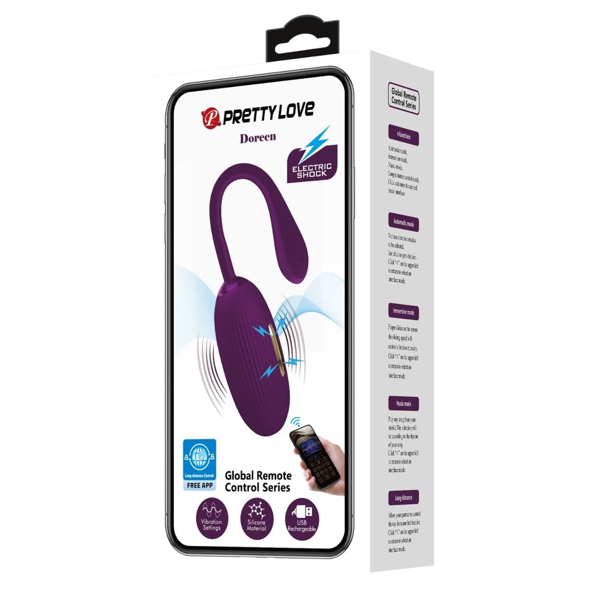 Pretty Love - Doreen Love Egg Vibrator with Stimulating Electro Shock Function | App Controlled Pretty Love - For Me To Love