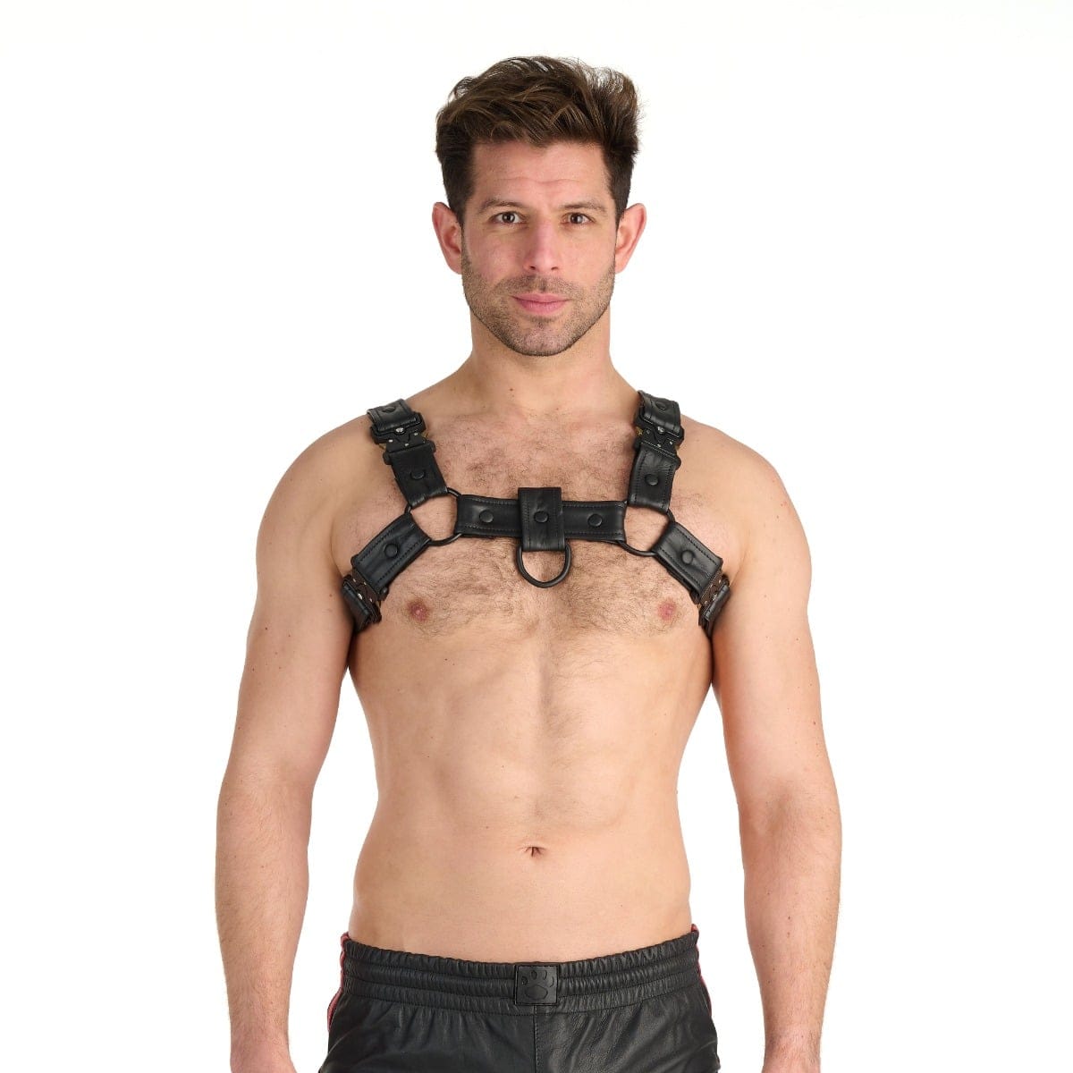 Prowler RED - Adjustable Black Bull Harness with Metal Fittings – Premium Leather Harness for Men | 5 Sizes Prowler Red - For Me To Love