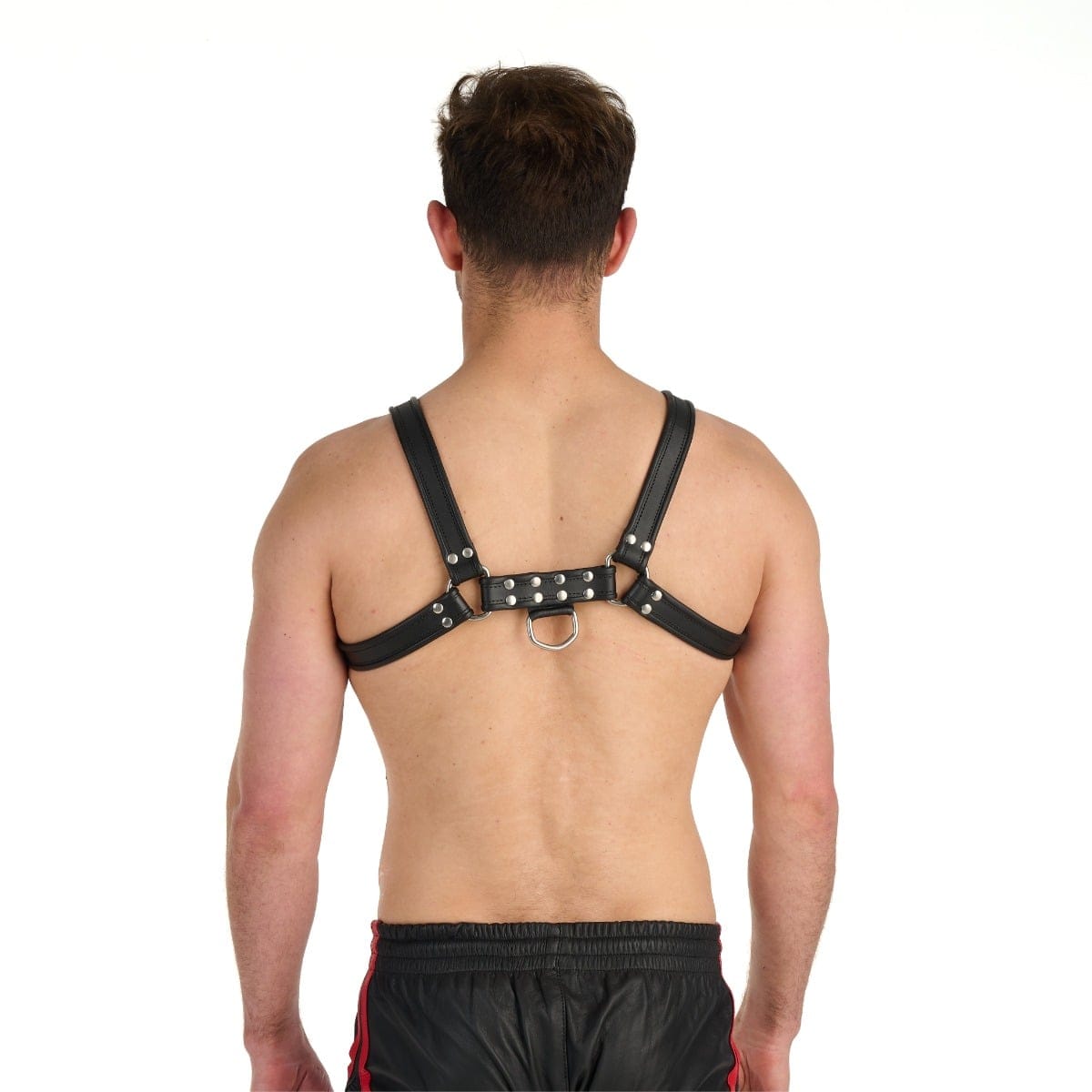 Prowler RED - Adjustable Bull D-Ring Leather Chest Harness | 5 Sizes Prowler Red - For Me To Love
