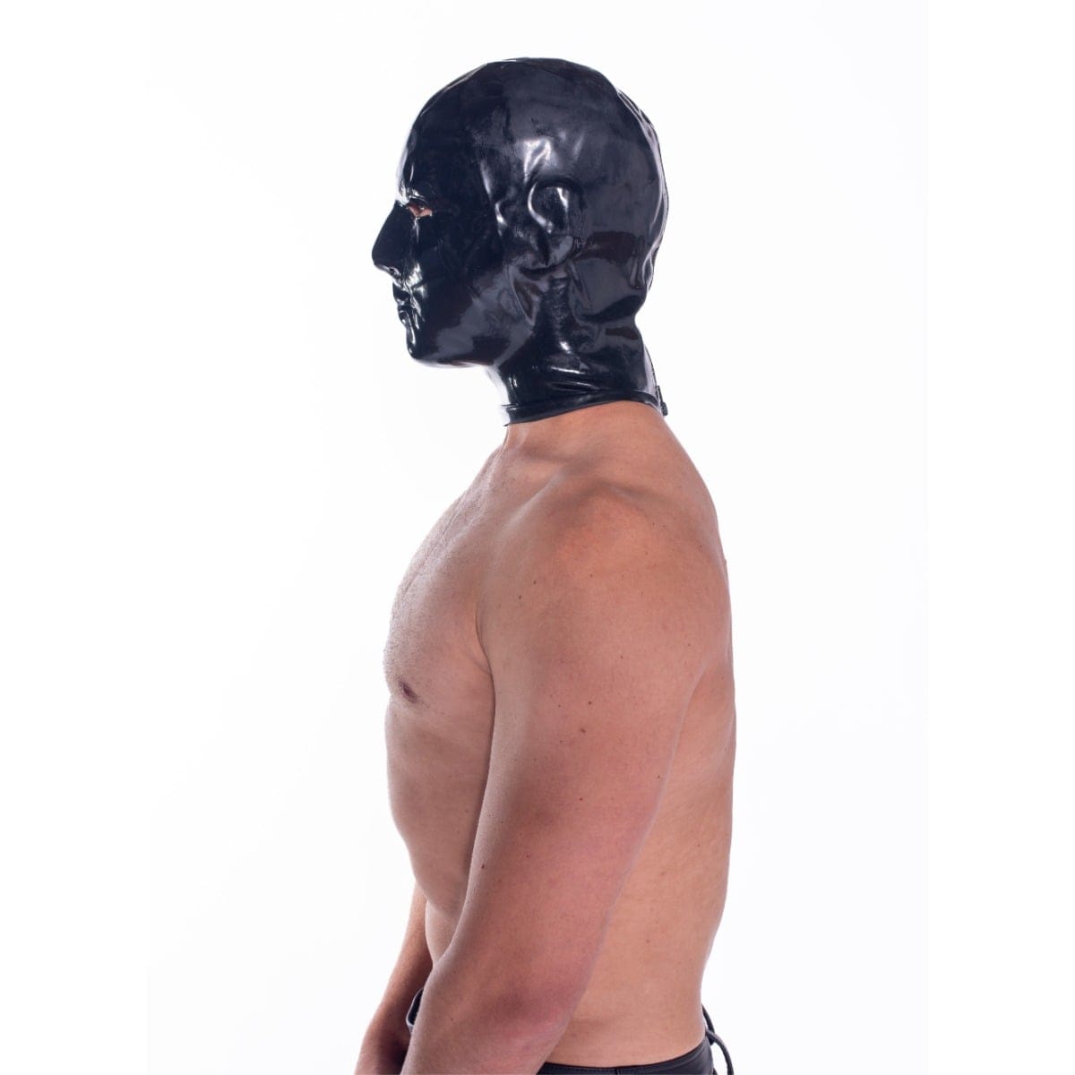 Prowler Red - Bondage Play Latex Hood with Back Zip | Black prowler red - For Me To Love