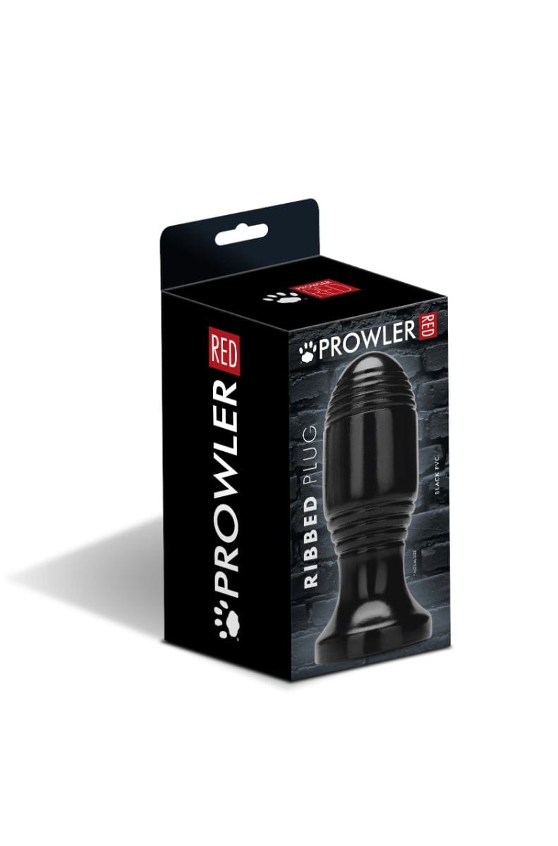 Prowler RED Ribbed Butt Plug prowler red - For Me To Love