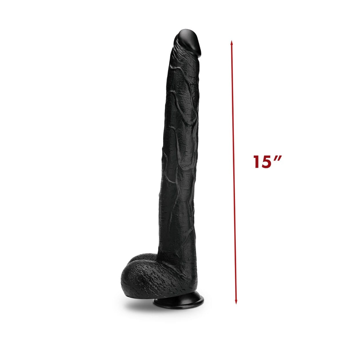 Prowler RED - The Destroyer Dildo with Suction Cup Base | Black 15 inches prowler red - For Me To Love