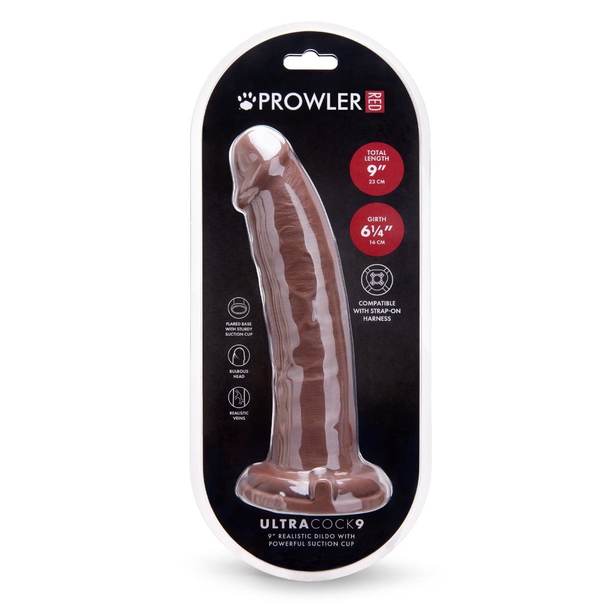 Prowler Red - Ultra Cock Caramel Dildo with Suction Cup Base | 9 inches prowler red - For Me To Love