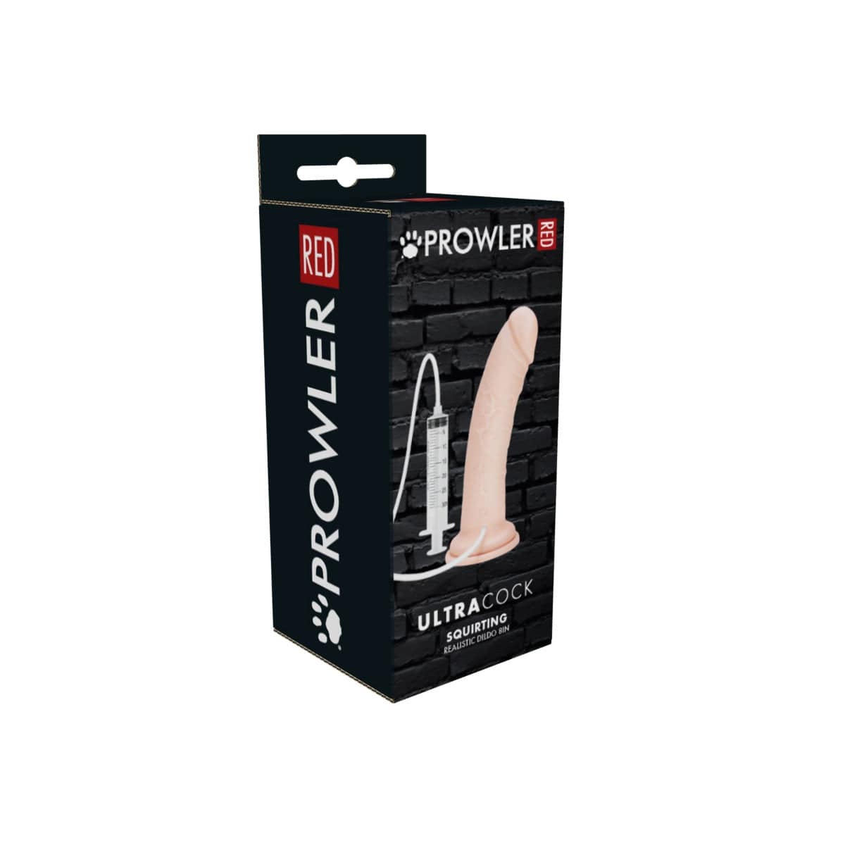 Prowler RED Ultra Cock Realistic Squirting Dildo with Suction Cup 8 inches prowler red - For Me To Love