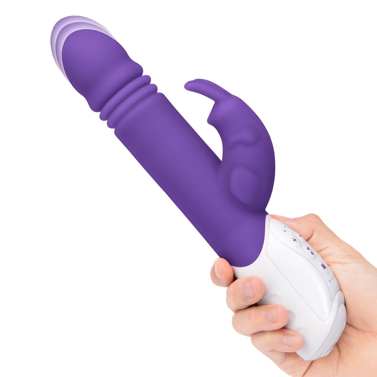 Rabbit Essentials - Rechargeable G Spot Thrusting Rabbit Vibrator | Hot Pink or Purple Purple Rabbit Essentials - For Me To Love