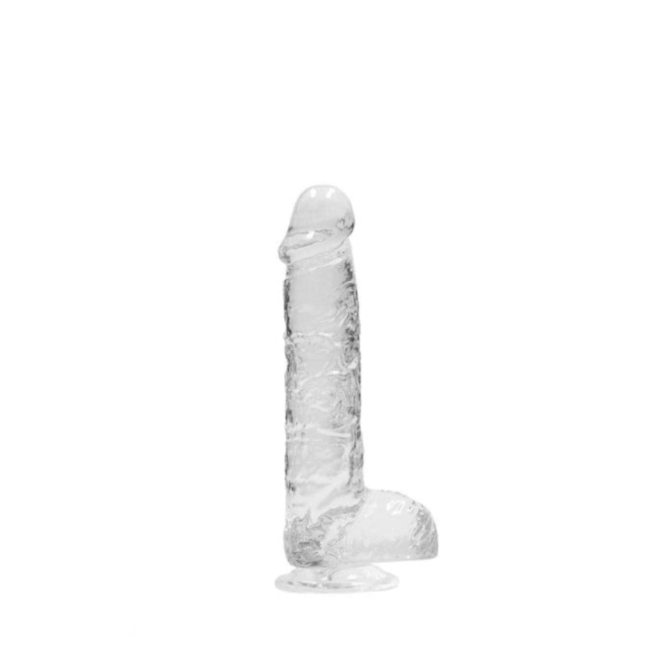 Real Rock Crystal Clear 6" Realistic Dildo With Balls (Transparent) Real Rock - For Me To Love