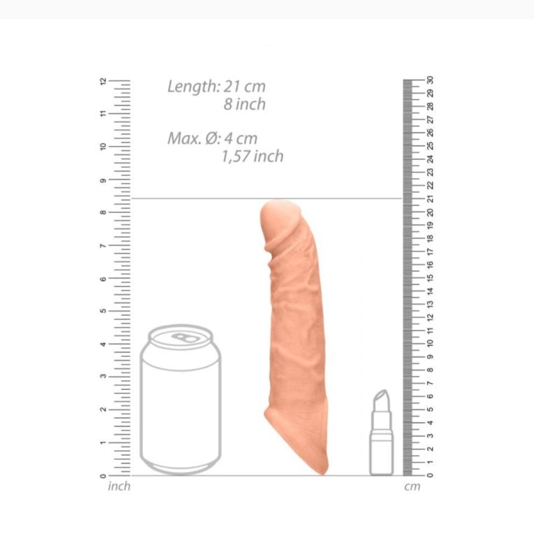 Real Rock Penis Sleeve 8" (Flesh) Real Rock - For Me To Love