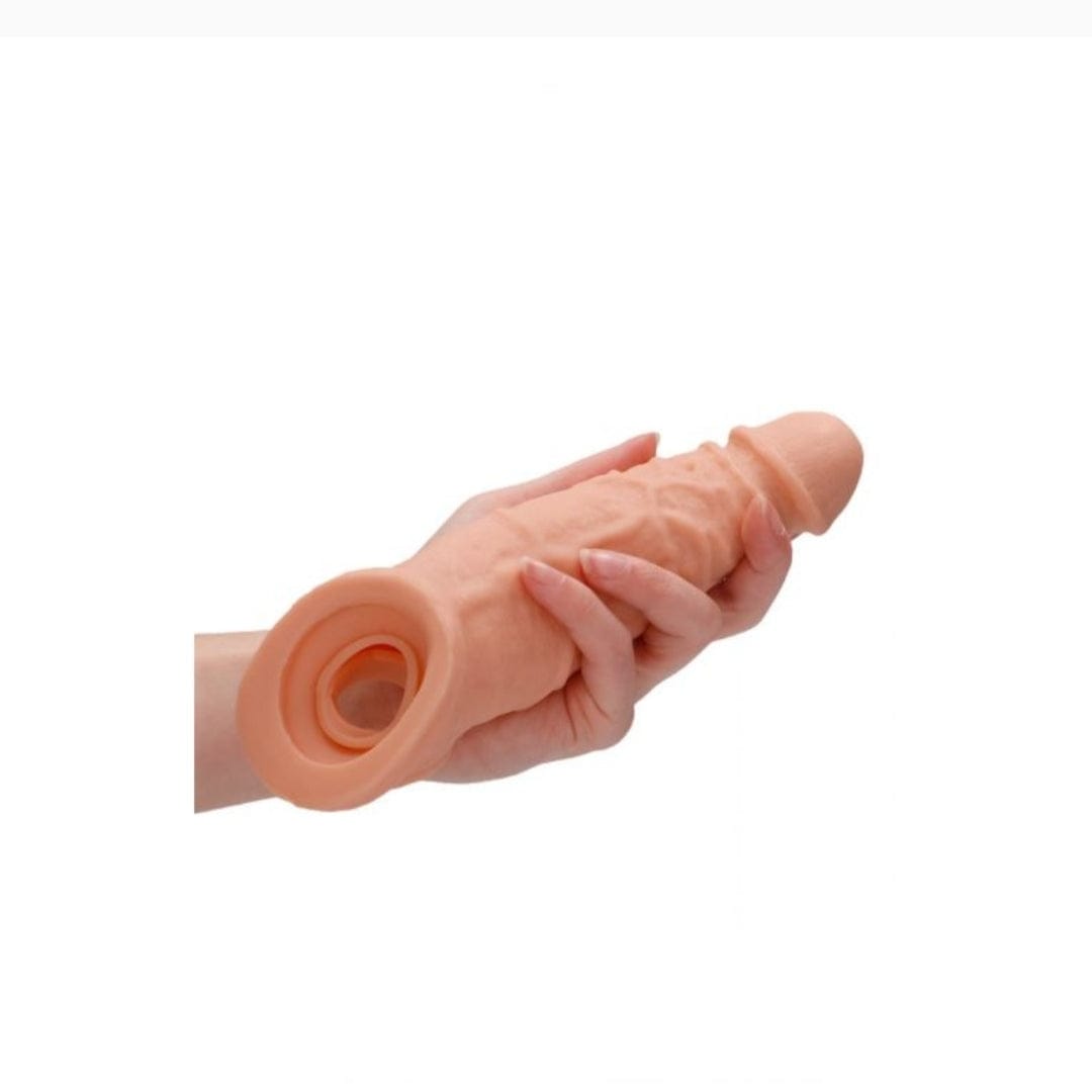 Real Rock Penis Sleeve 9" (Flesh) Real Rock - For Me To Love