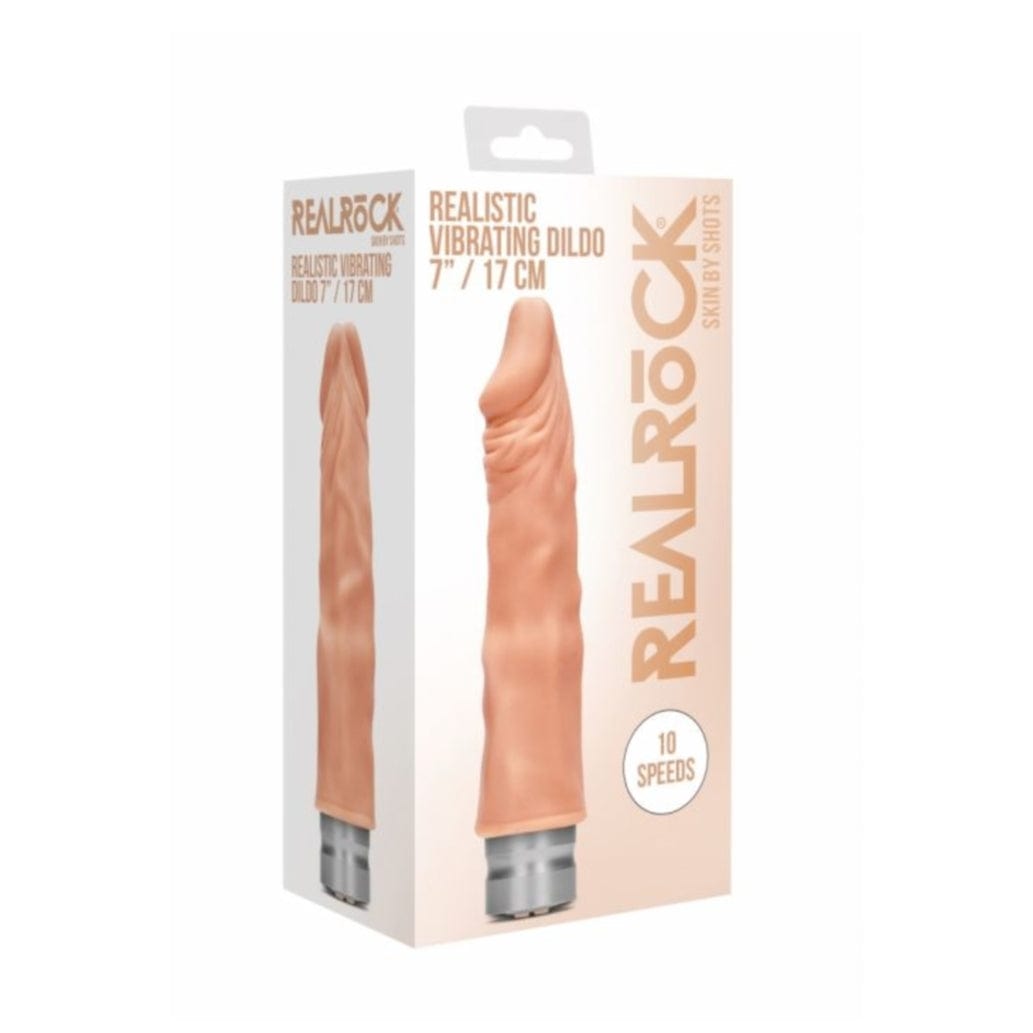 Real Rock REAL ROCK - 7 inch - REALISTIC VIBRATING DILDO - FLESH