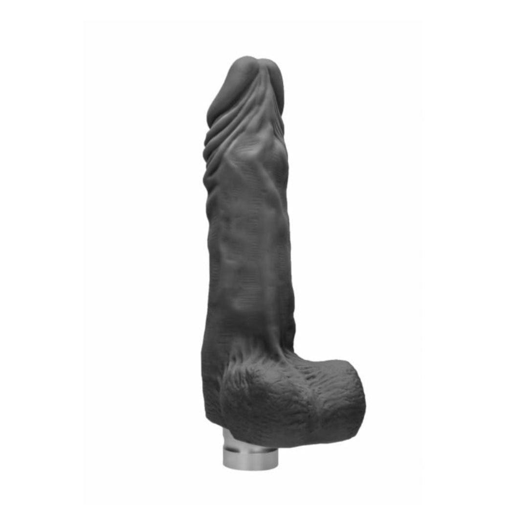 Real Rock REAL ROCK - 9 inch REALISTIC VIBRATING DILDO - BLACK