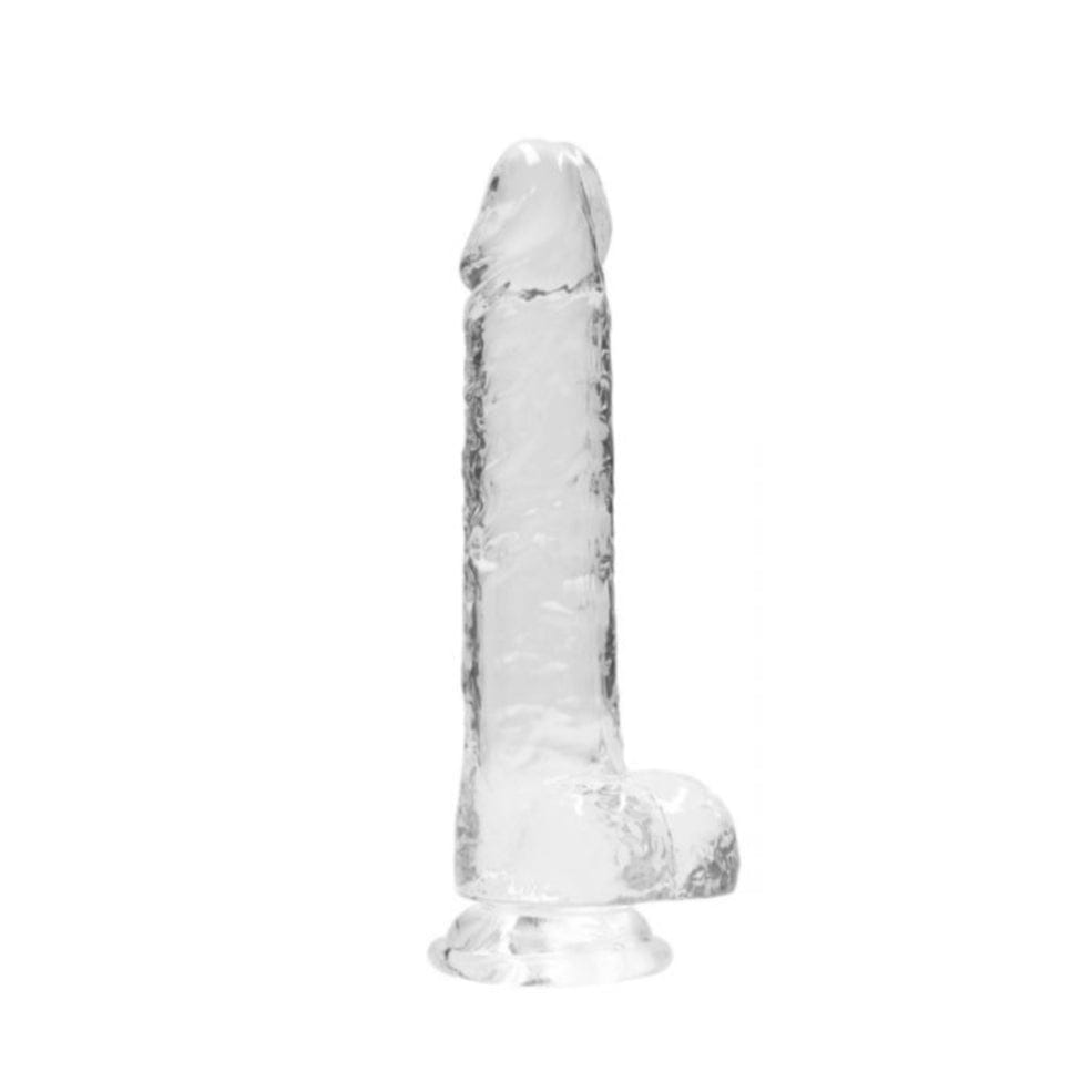 Real Rock Real Rock Crystal Clear 8" Realistic Dildo With Balls (Transparent)