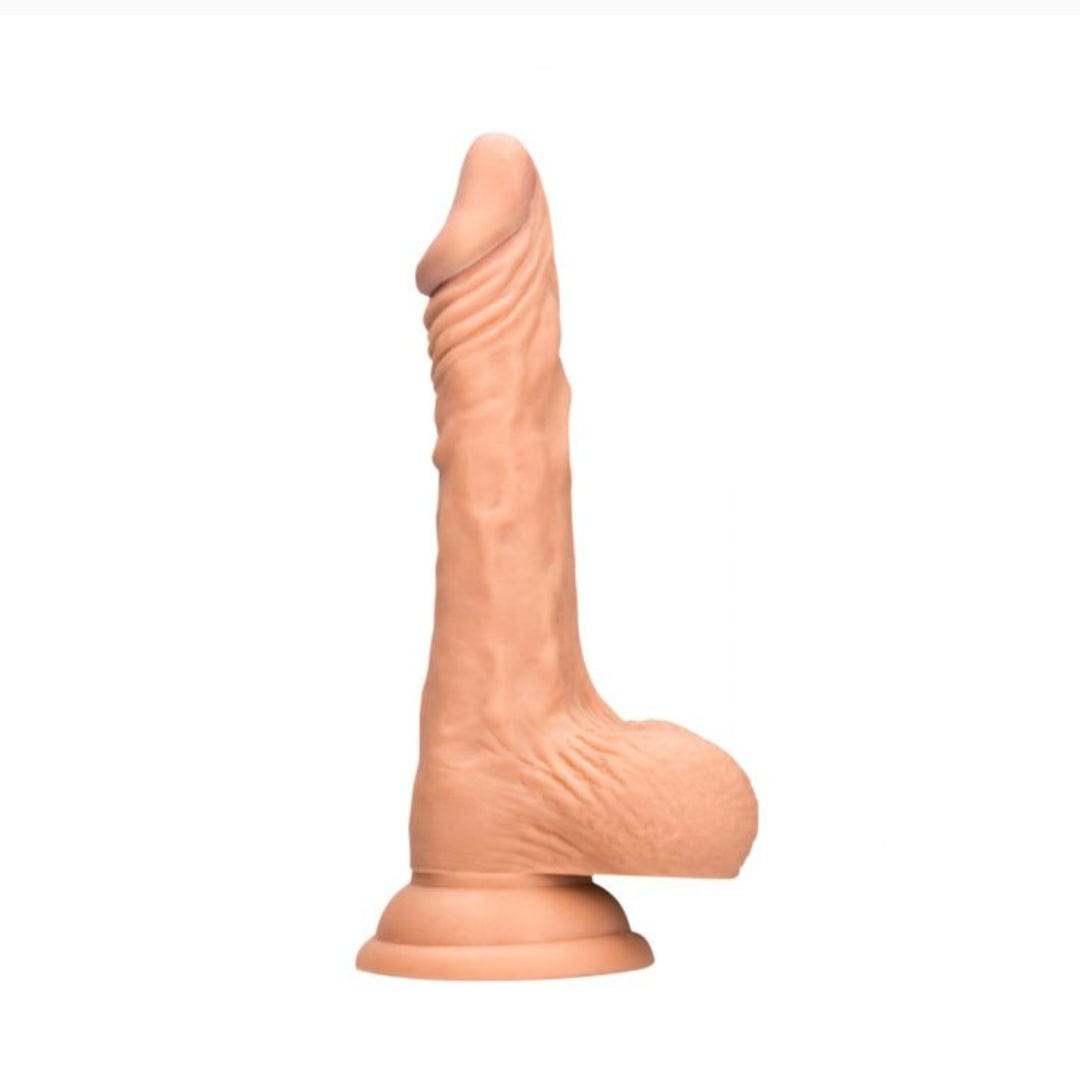 Real Rock Real Rock Silicone Dildo With Balls 10" (Flesh)