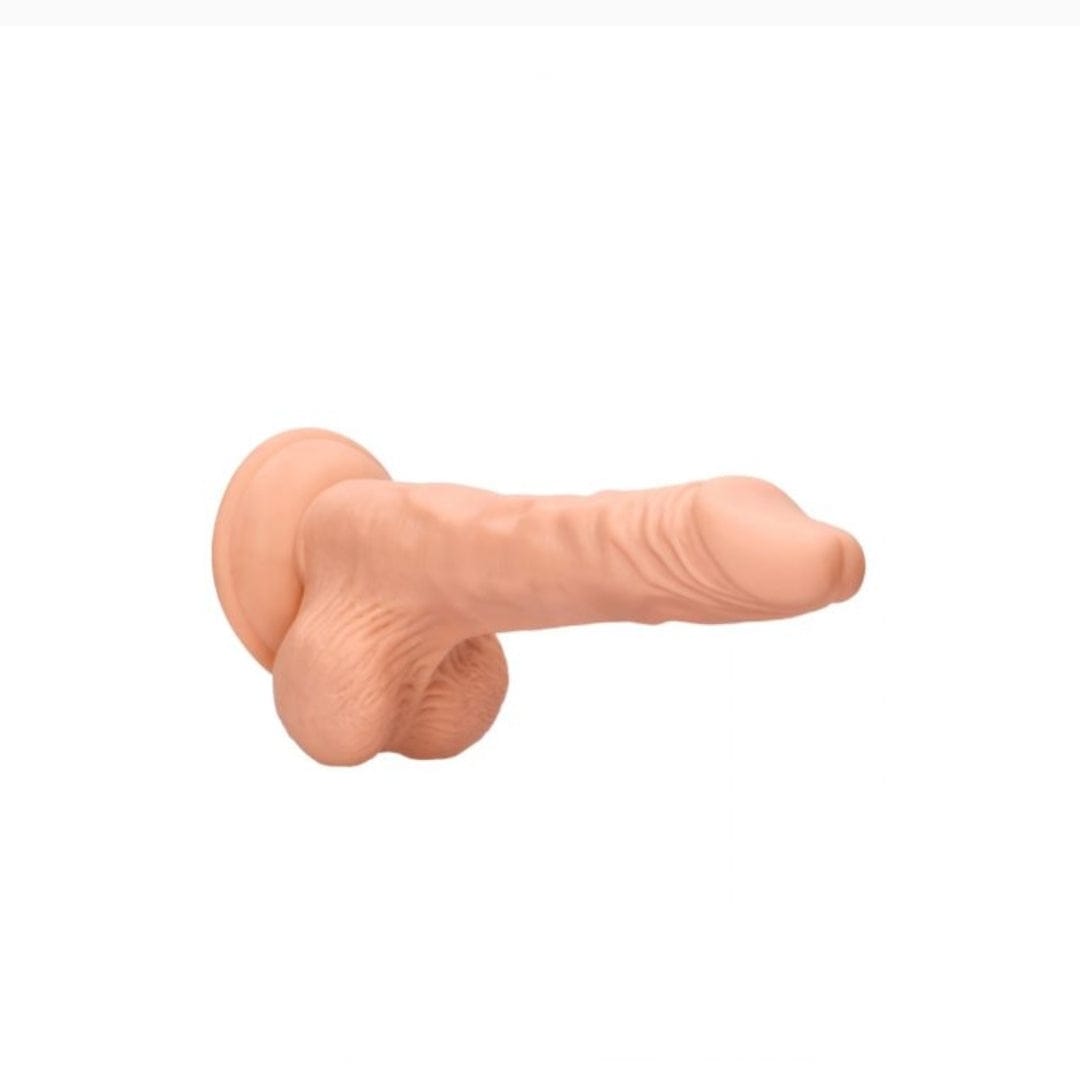 Real Rock Real Rock Silicone Dildo With Balls 10" (Flesh)