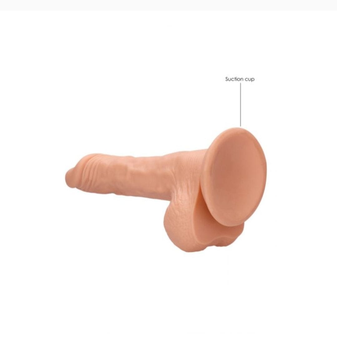 Real Rock Real Rock Silicone Dildo With Balls 10" (Flesh)
