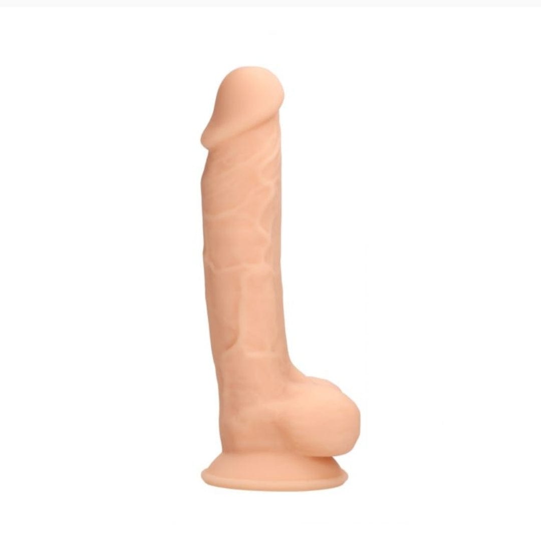 Real Rock Real Rock Silicone Dildo With Balls 7" (Flesh)