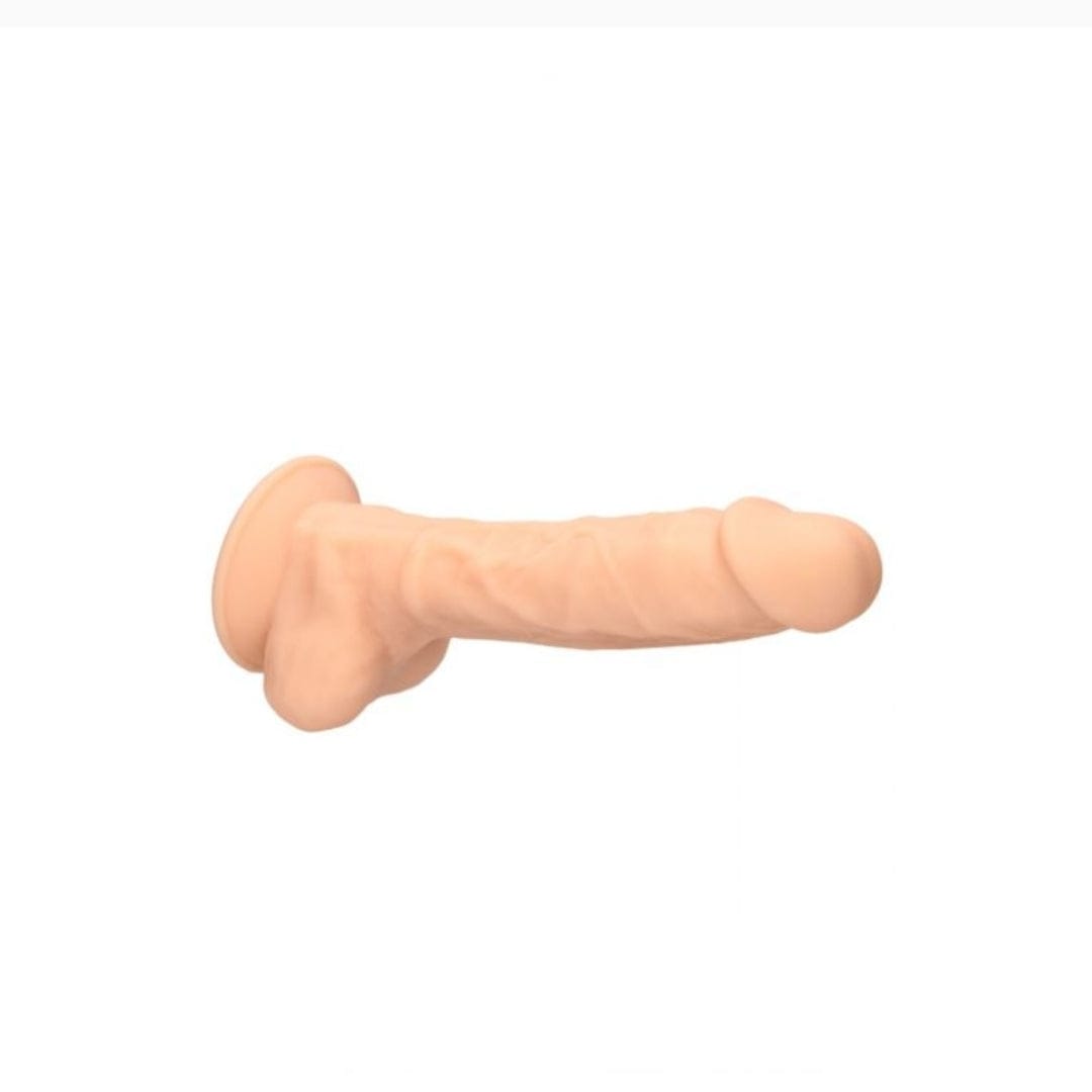 Real Rock Real Rock Silicone Dildo With Balls 7" (Flesh)