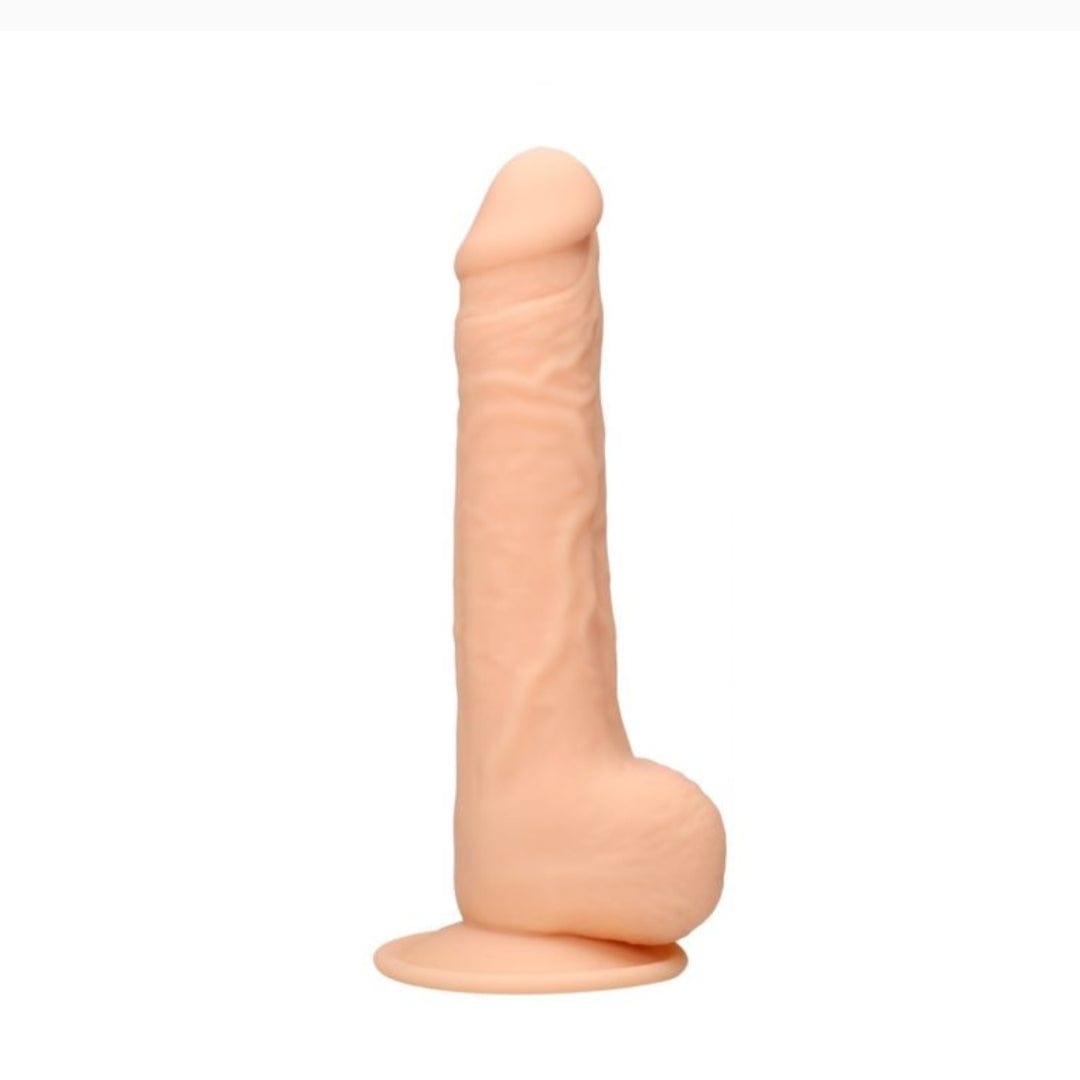 Real Rock Real Rock Silicone Dildo With Balls 9.5" (Flesh)