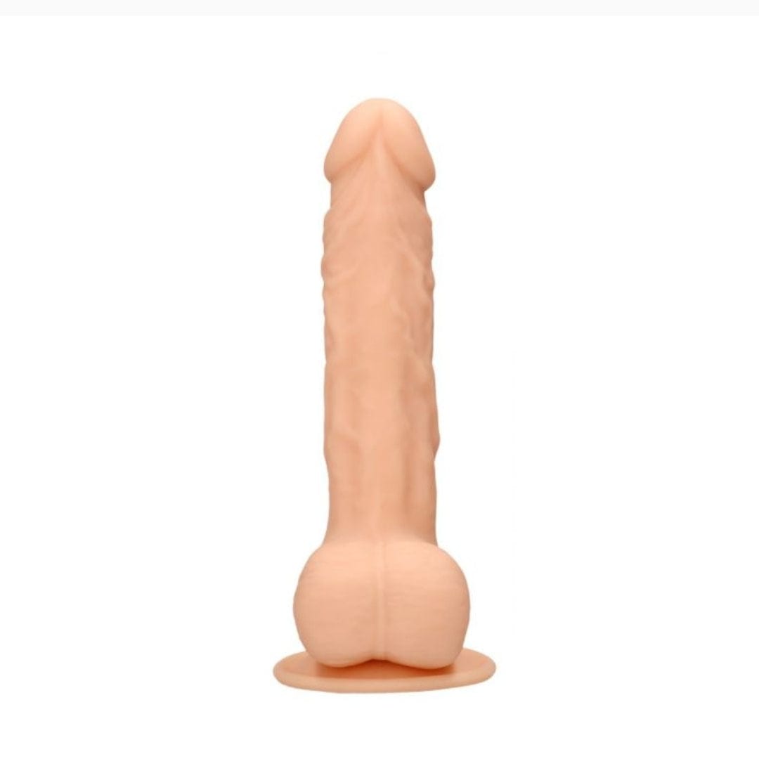 Real Rock Real Rock Silicone Dildo With Balls 9.5" (Flesh)