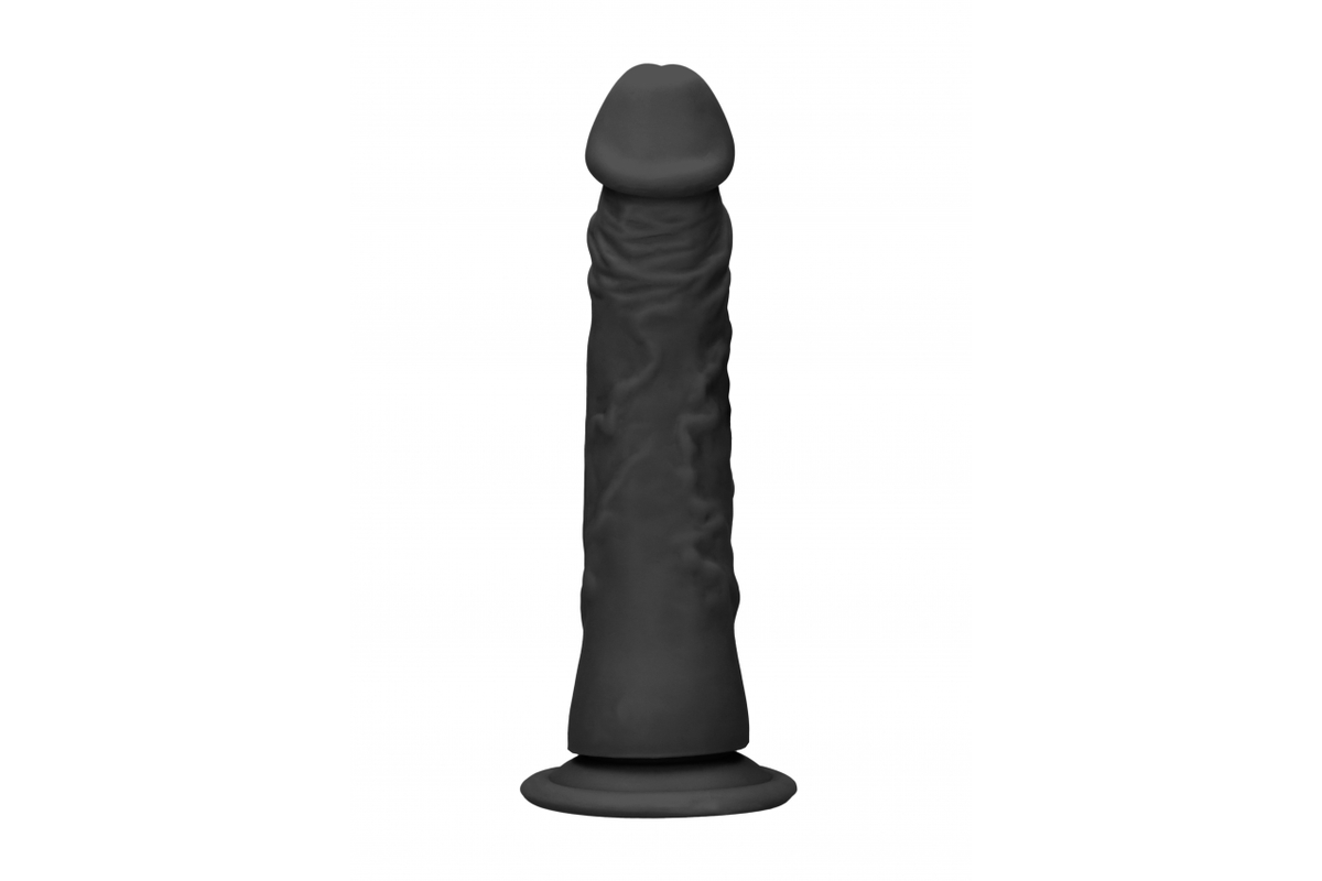 Real Rock - Realistic Dildo with Suction Cup Base | Black 7 inches Real Rock - For Me To Love