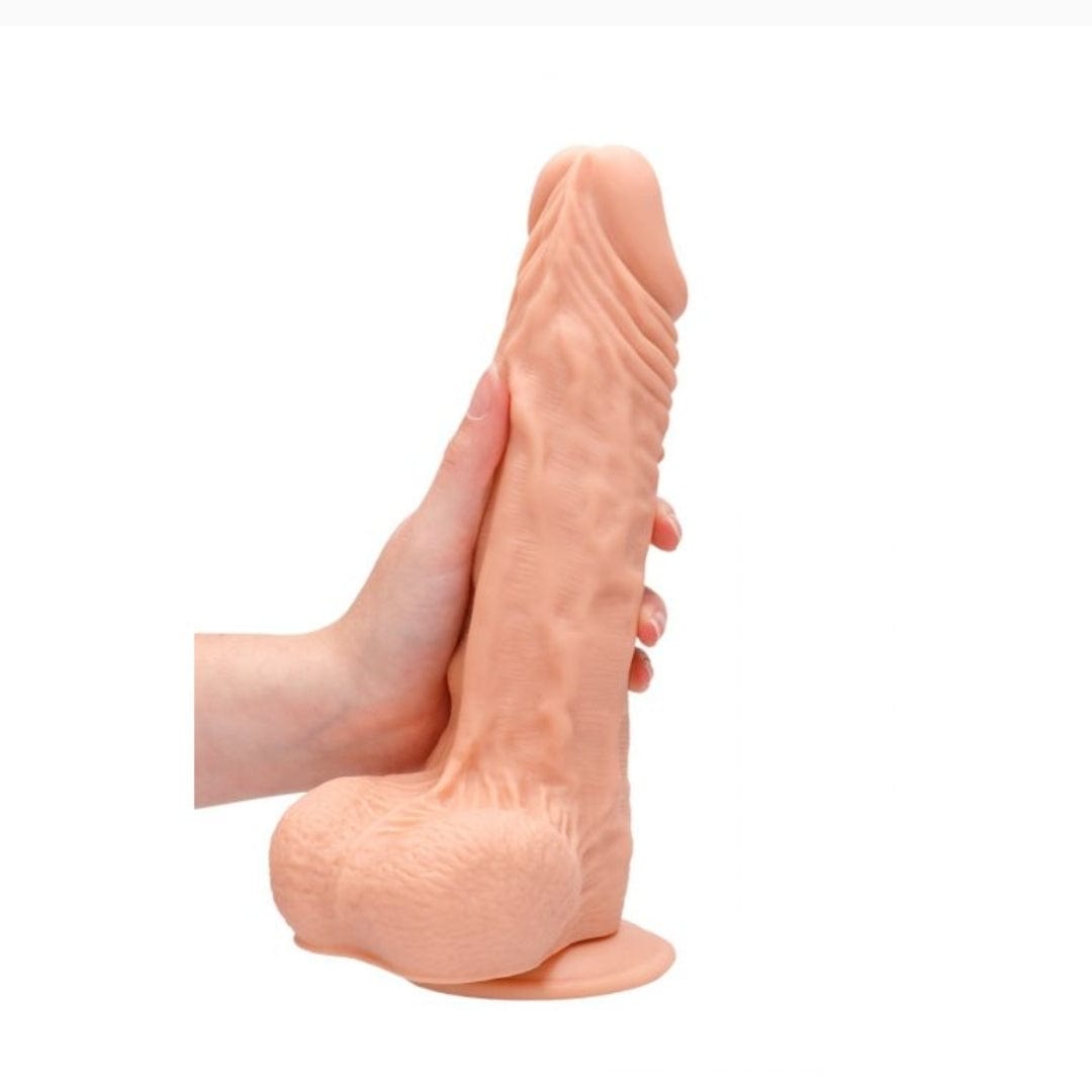 Real Rock Silicone Dildo With Balls 10" (Flesh) Real Rock - For Me To Love