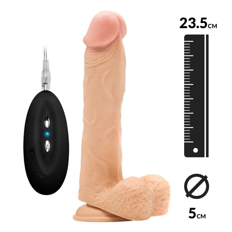 REAL ROCK - VIBRATING REALISTIC COCK & BALLS 9 INCHES - SKIN Real Rock - For Me To Love