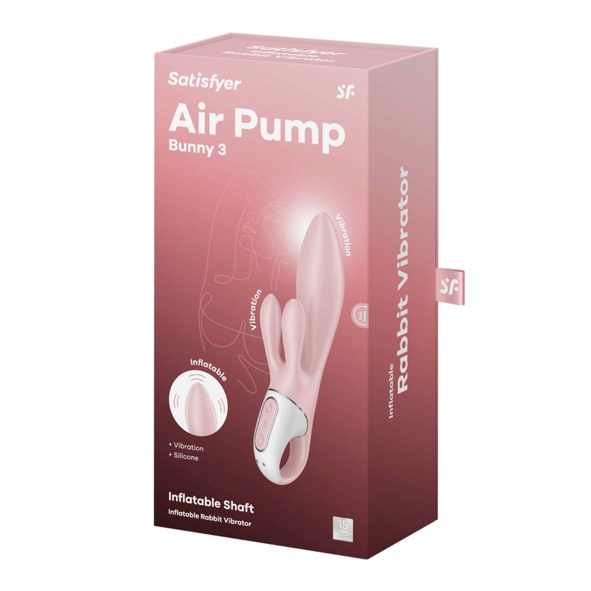 Satisfyer - Air Pump Bunny 3 Inflatable Vibe | Rose Satisfyer - For Me To Love