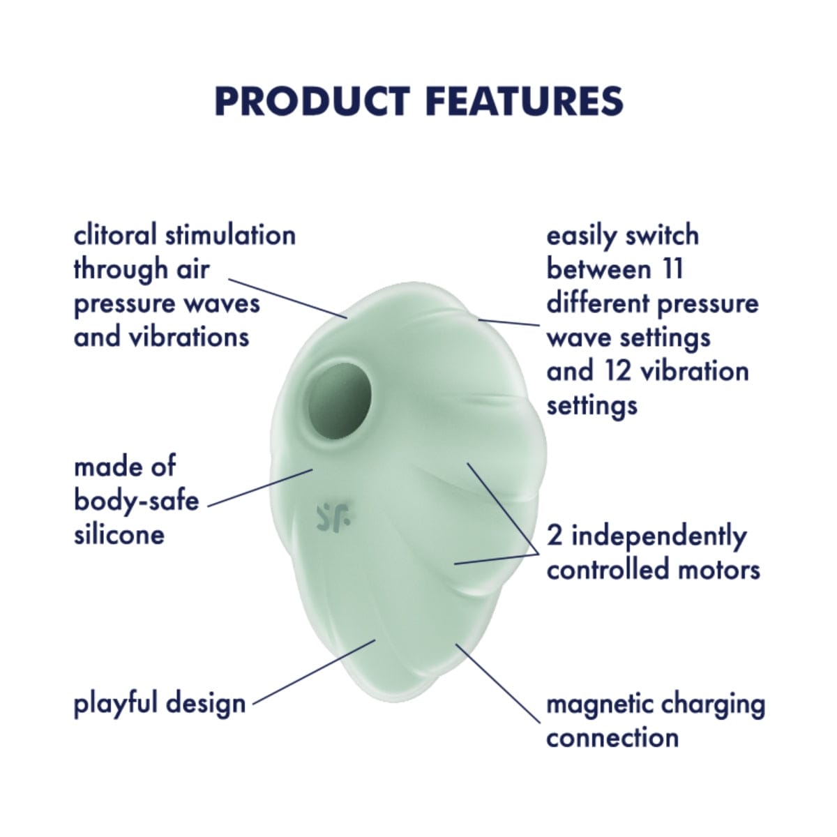 Satisfyer - Cloud Dancer Air Pulse Vibrator | Mint Satisfyer - For Me To Love