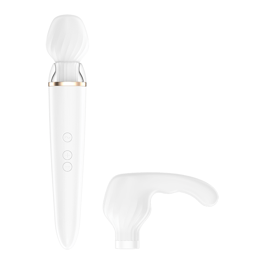 Satisfyer -  Double Wand-er Massage Vibrator - Manual or Bluetooth & App Controlled Satisfyer - For Me To Love